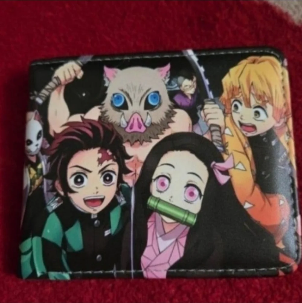 New demon slayer anime manga leather wallet